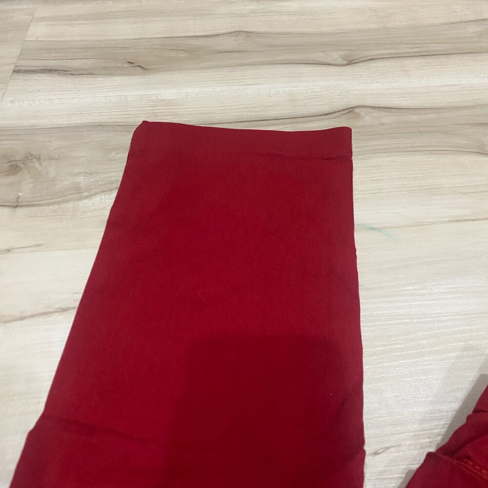 Maunces Red Slim Dress Pants XS Rayon Blend Career Workwear 0214 - Picture 3 of 8